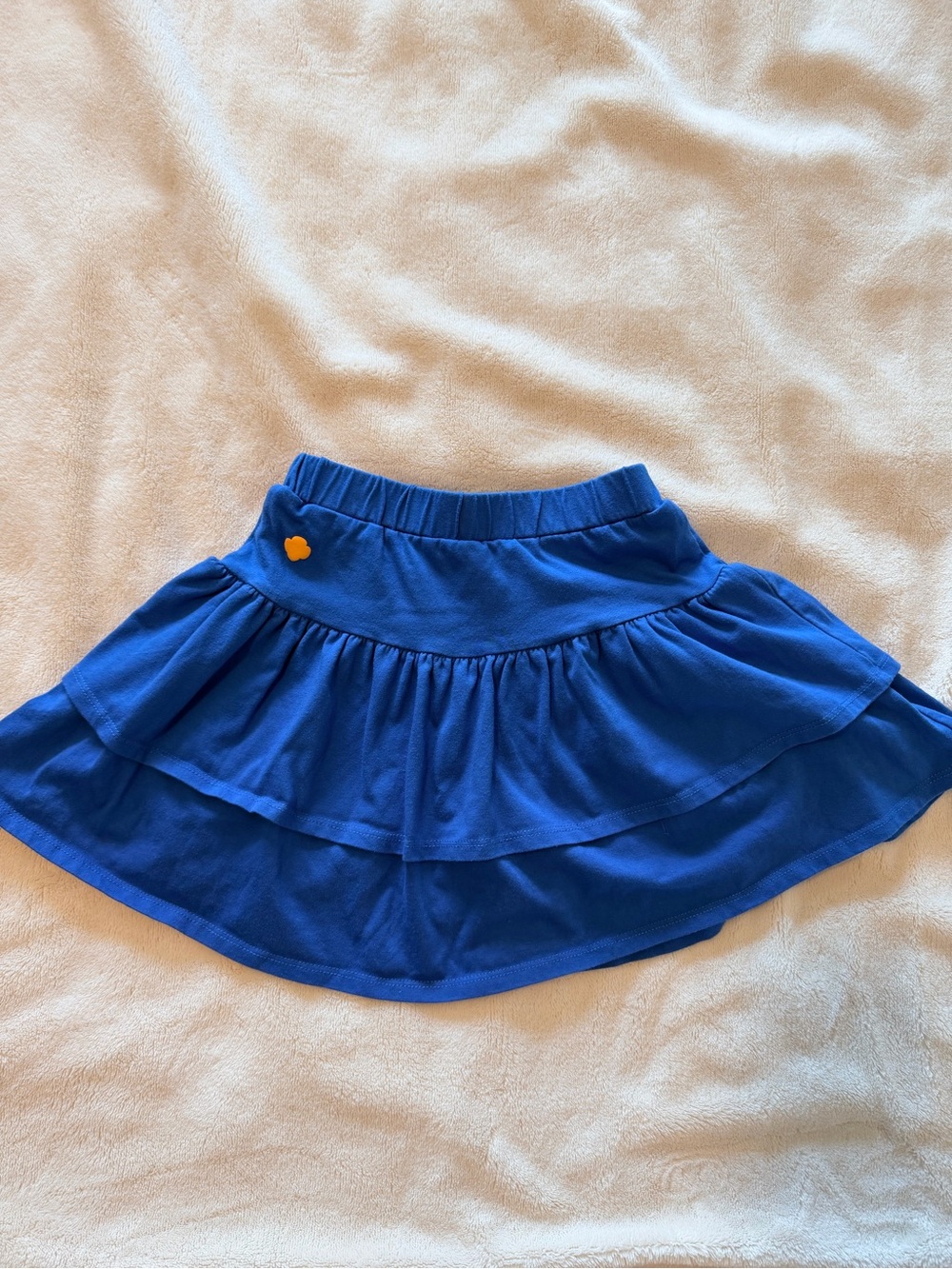Blue Tiered Ruffle Daisy Girl Scout Skort